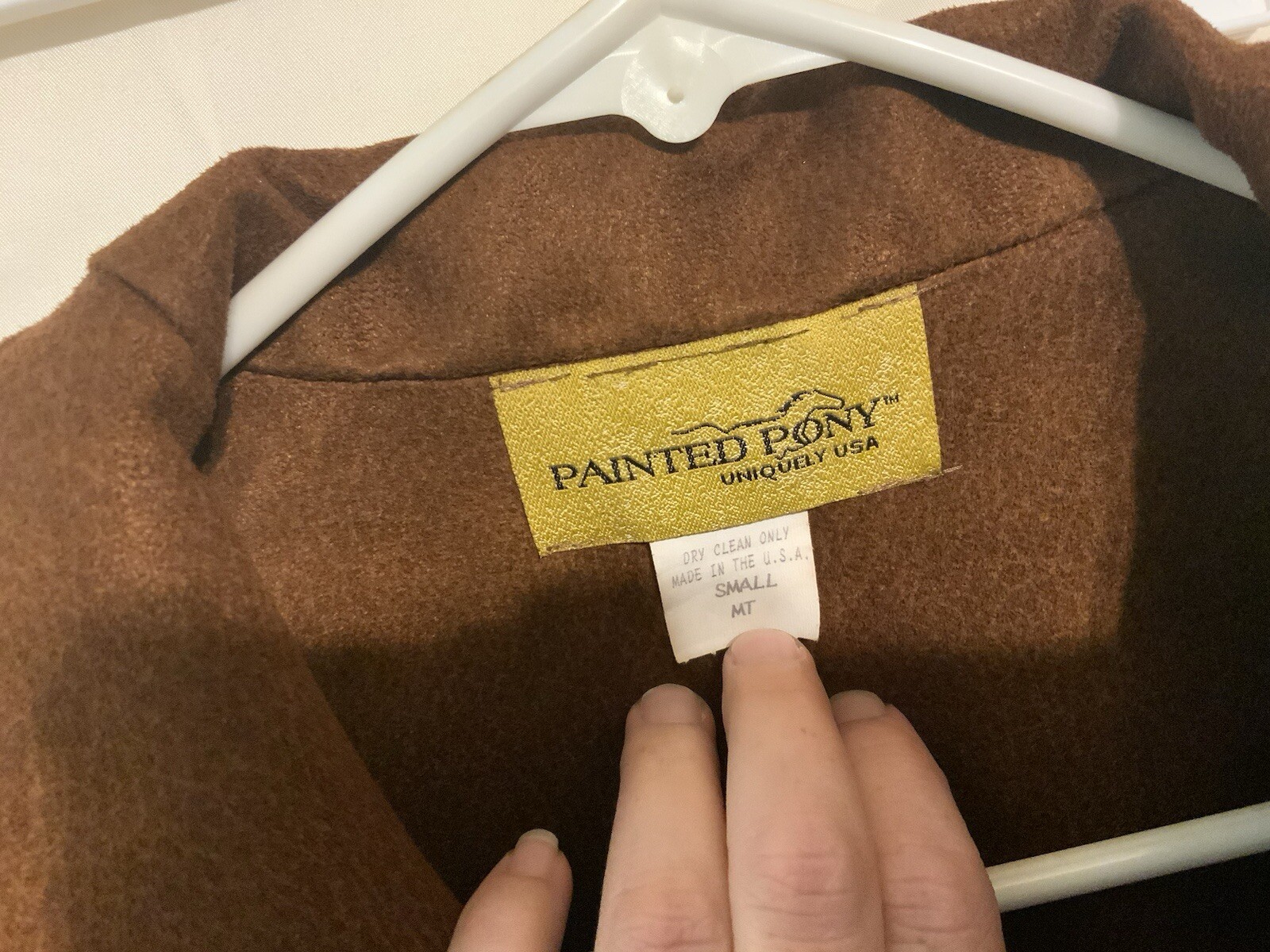 Giacca vintage dipinta pony made in USA taglia small