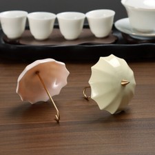 Creative Filter Net Porcelain Umbrella Design Ceramic Strainer To Filter Tea New Creative Filter Net Porcelain Umbrella Design Ceramic Strainer To Filter Tea New - Image 1