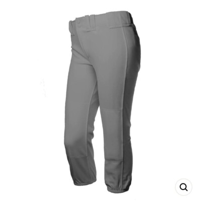 RIP-IT Girls 4-Way Stretch Softball Pro Pants Sz Youth Med Charcoal Gray NWT A06