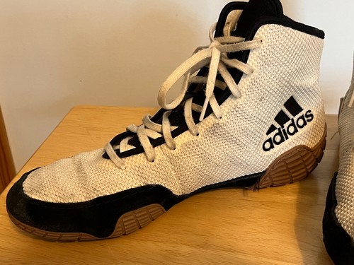 Adidas Wrestling Shoes White YYJ 606004 Boxing Martial Arts MMA Men's 10, NICE - Picture 8 of 9