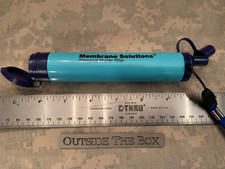 Emergency/Survival: Personal Water Filter Straw, New in Box, Membrane Solutions