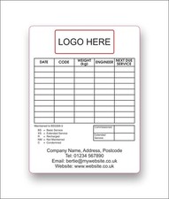 Fire Extinguisher Service Maintenance Labels 120mm x 90mm | Customised