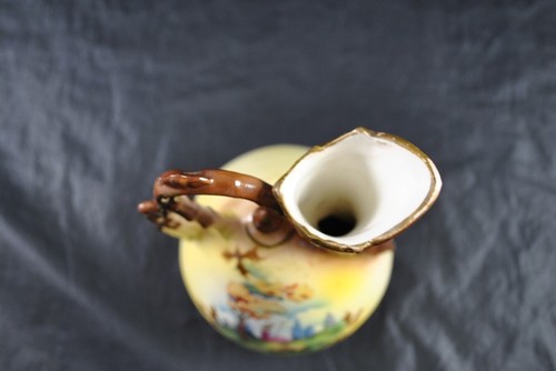 Vintage Hand Painted Porcelain Pitcher Stamped Made In Czechoslovakia 'A' Mark - Picture 9 of 12