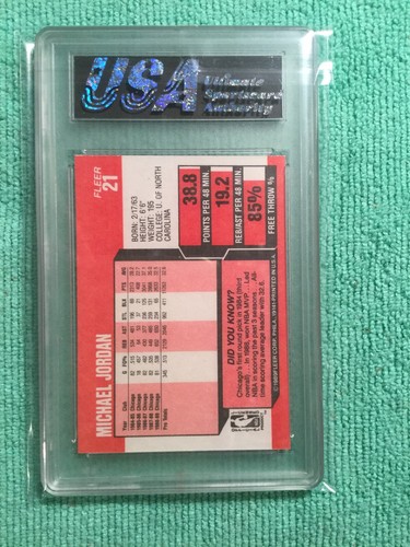 1989 Fleer BASKETBALL Michael Jordan USA 9 MINT - Picture 5 of 7