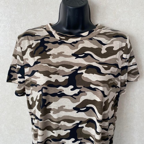Dance & Marvel Camouflage Open Back Shirt for Women - Camouflage - Small - Picture 3 of 12