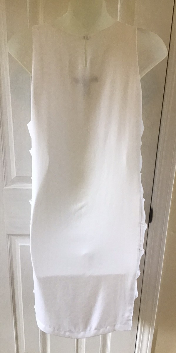 SALE！【BCBG MAXAZRIA】Eren White Cutout Sleeveless Dress BCBG MAX AZRIA Eren White Side Cut Out Sleeveless Lined