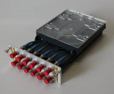N21-03626 Patchpanel Spleissbox R&M Glasfaser 12 x ST Buchse gebraucht