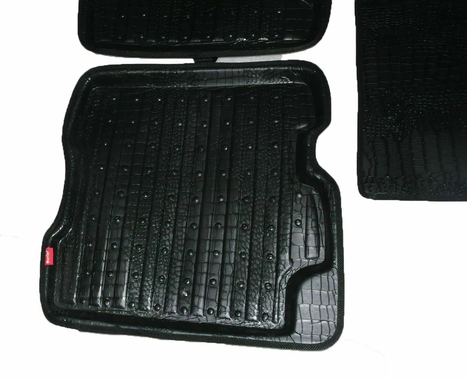 前后地毯脚垫套装黑色适用于福特 Figo 汽车 ECs — 第 3/4 张图片