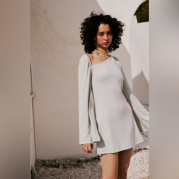 Free People Beach Amiga Mini Dress Oxide Grey XS NWOT Coastal Boho | eBay