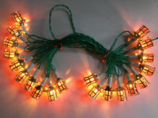 20, Vintage Red Mini Lanterns Christmas Lights By NOMA. Like Pifco. View Photos.