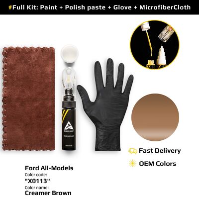Touch up Paint for Ford Code: X0113 Creamer Brown Easy Apply Scratch Repair