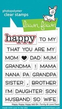 Lawn Fawn Happy Happy Happy Add-On: Family - Lawn Cuts Custom Craft Dies