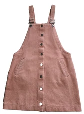 MI AMI Overalls Mini Dress SIZE S Corduroy Pink Cotton Rayon