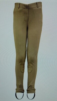 BasEQ Lily Children's Low-Rise Jod Riding Breeches Tan Sizes 8. New 