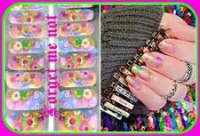 Color Nail Polish Strips, 16ct. Classy Claw Custom. Forget Me Not.