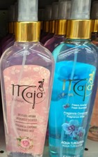 2 Maja Body Mist Spray Bottles Love Rose/ Aqua Turquesa