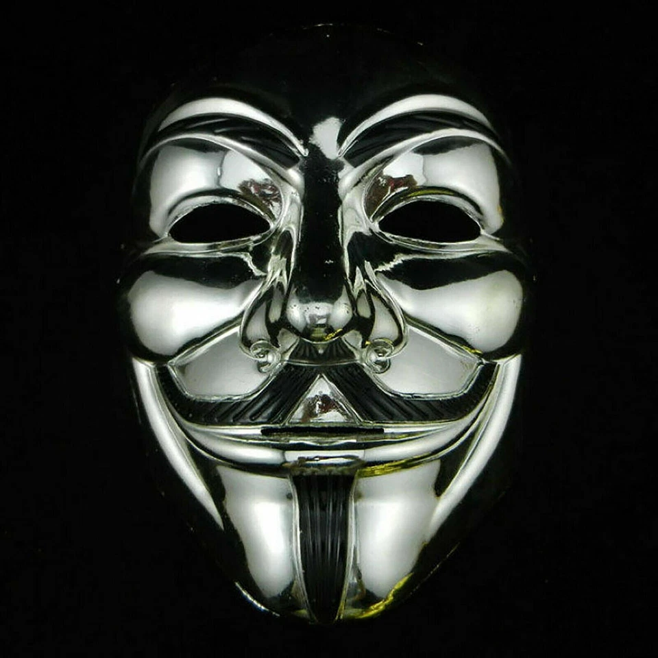 2x Funny V Vendetta Halloween Fancy Cosplay Party Create Guy Anonymous Mask./ - Image 3 of 4