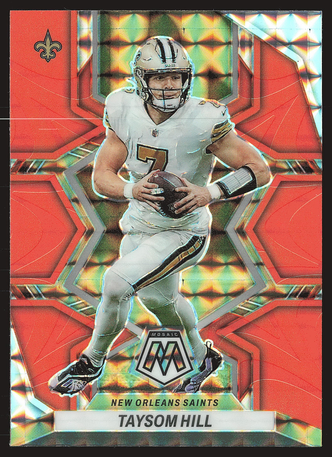 2022 Panini Mosaic #139 Taysom Hill Mosaic Reactive Orange