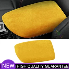 For BMW F20 F21 F22 F23 12-19 Yellow Suede Car Armrest Box Cover Trim Protector