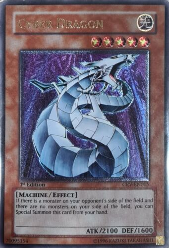 Yugioh - Cyber Dragon [CRV-EN015] Ultimate Rare​ Mod Played 1st - Euro Print - Picture 1 of 3