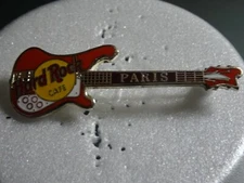 Hard Rock Cafe pin Paris Rickenbacker Bass Guitar