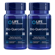 Bio-Quercetin 10mg 2X30 Caps Life Extension Equivalent to Quercetin 500mg