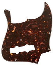 Pickguard For US Fender 10-Hole Mount '74s Jazz Bass Guitar 4-Ply-BROWN TORTOISE