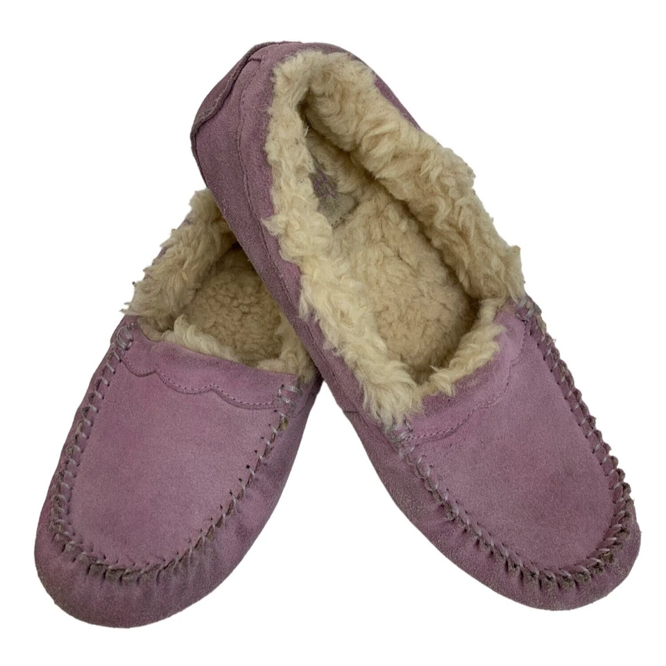 Mocasines Ugg para mujer Sherpa forrados Ansley púrpura sin usar, en caja, talla 7 gamuza, en excelente estado 57322 7117 Foto 3 de 4