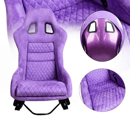 1PC Purple Fiberglass Racing Bucket Seats Simulator Cockpit Replacement