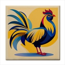 Rooster Tile Decorative Backsplash Modern Wall Art