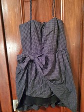 Torrid Midi Black and White Polka Dot Dress with Bow Size 14