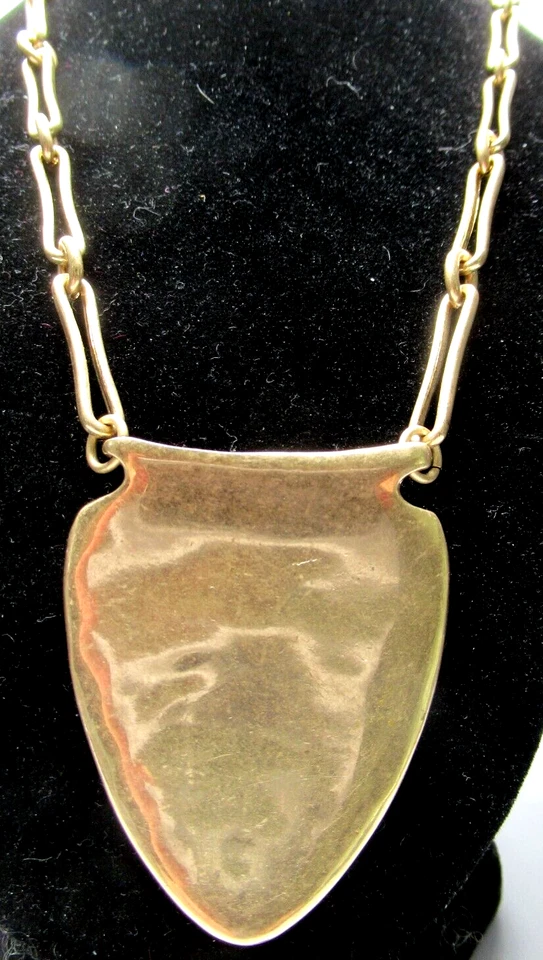 Collar modernista placa de oro Robert Lee Morris ¡NUEVO CON ETIQUETAS! Foto 2 de 4