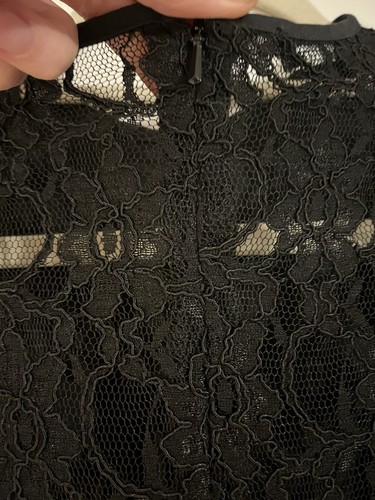 Jane Norman Black lace and chiffon Babydoll Dress LBD Size UK6 - Picture 7 of 10