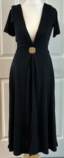 Kaleidoscope Plunge Neck Gathered Evening / Party Dress - Size 12 - Excellent