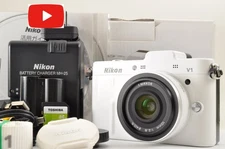 [US Duty Paid] Nikon 1 V1 White Mirrorless Camera & 10mm Lens Kit in BOX USA