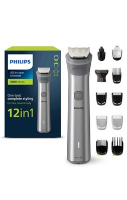 Philips Series 5000 All-in-One Trimmer, 12-in-1 Multigroom für Gesicht, Kopf und