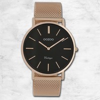 Oozoo Edelstahl Damen Uhr C9925A Analog Quarzuhr Armband RoséGold UOC9925A