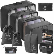 Travel Packing Cubes Set Luggage Organizer Bags Suitcase Storage Pouches 10PCS