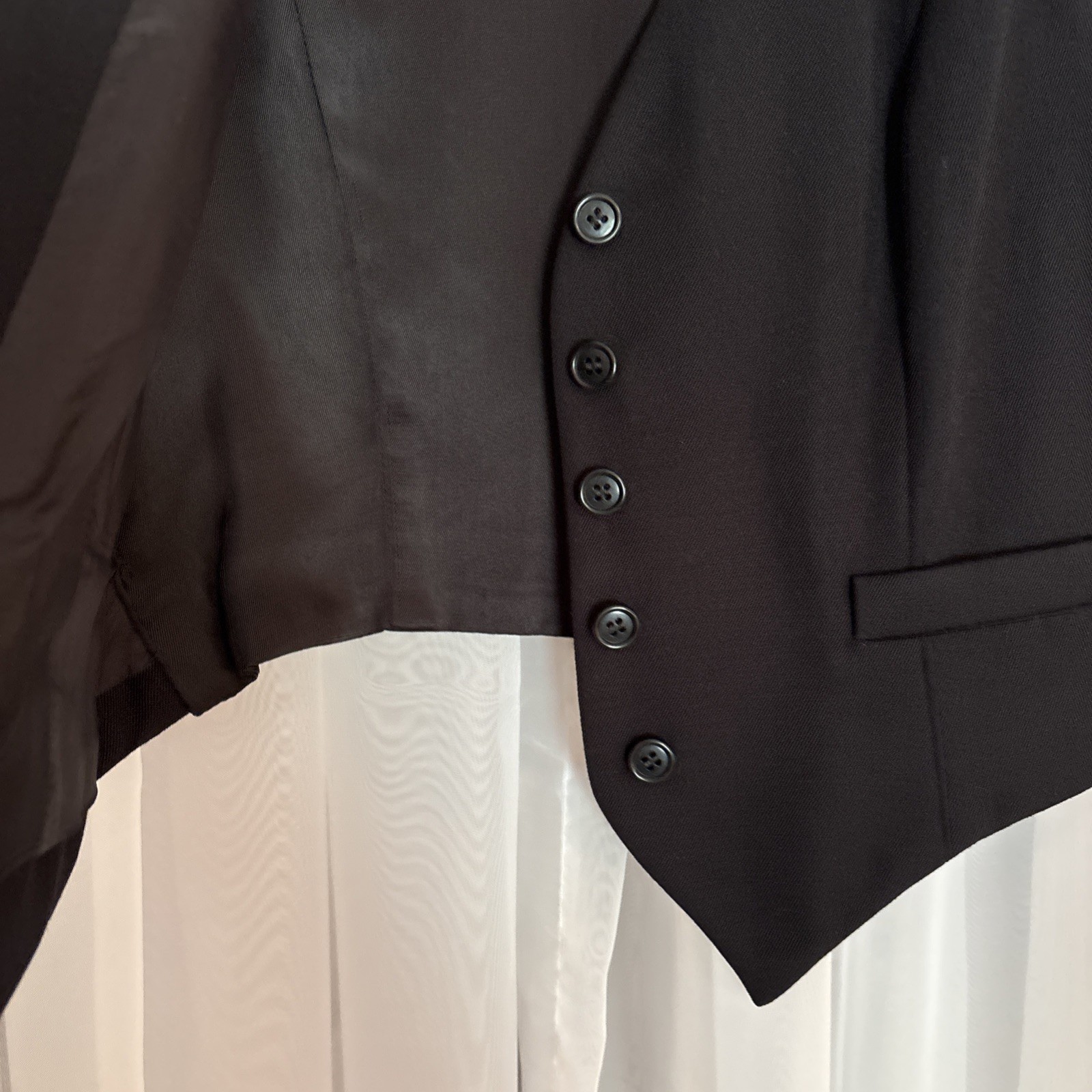 Vintage Roncelli Couture Vest Black Wool Rare Classic Staple Wardrobe Piece 12 image 6