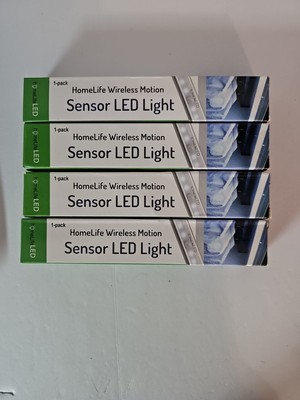 4 Pack HomeLife Wireless LED Motion Sensor Light Bar AAA Battery