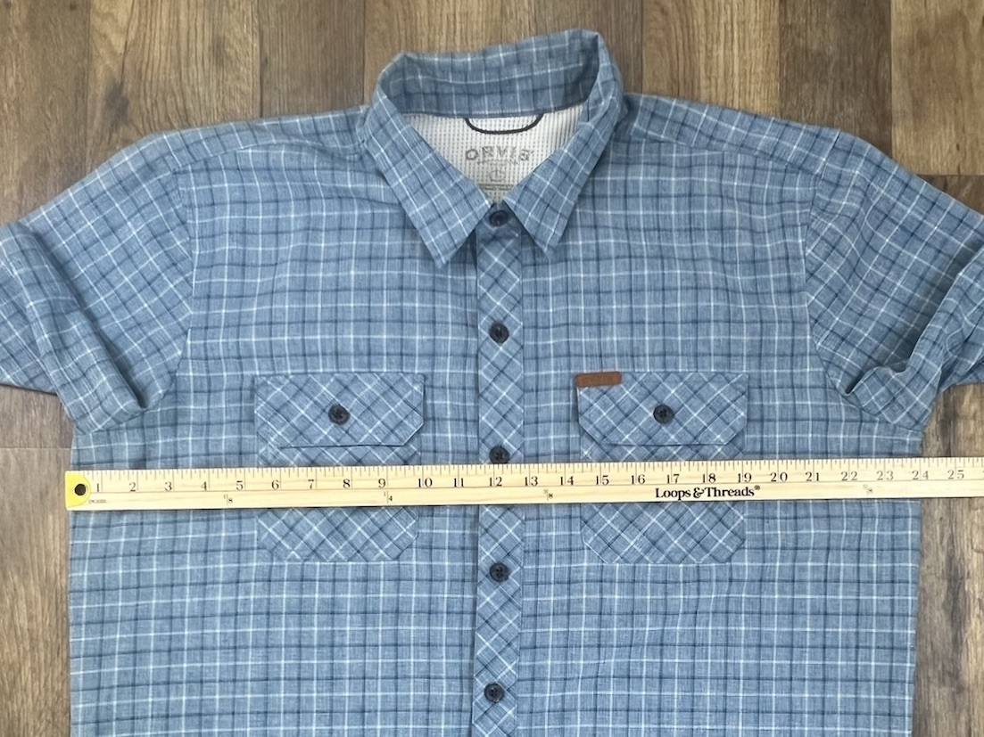 Orvis Performance Button Down Short Sleeve Blue L… - image 6