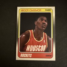 1988-89 Fleer #53 Akeem Olajuwon BASKETBALL Houston Rockets