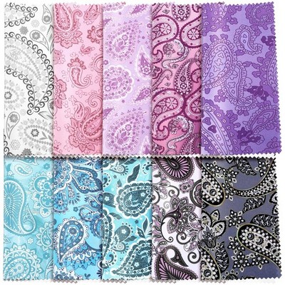 20 Pcs Microfiber Cleaning Cloth Cute Paisley Waves Design Microfiber Soft Mu...
