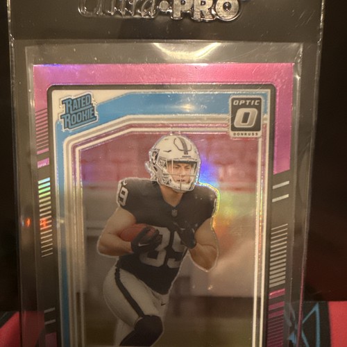 2024 Panini Donruss - Rated Rookie Brock Bowers #394 Optic Preview Pink Prizm - 第 2/6 張圖片