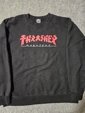 Thrasher Magazine Japanese Black Pullover Crewneck Sweater Size M