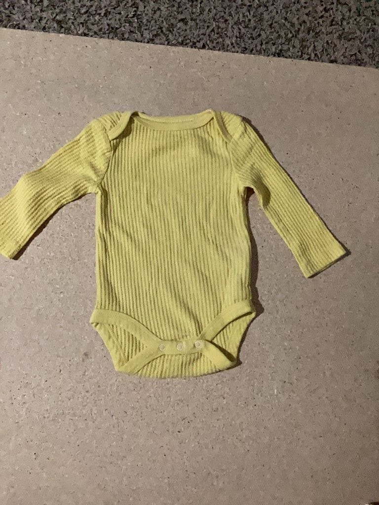 Cloud Island Yellow Ribbed Baby Bodysuit
