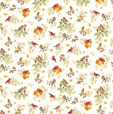 Timeless Treasures Gather With A Grateful Heart Harvest Cardinals Cotton Fabric