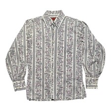 Vintage 70s Sears Kings Road Perma Prest Long Sleeve Button Shirt M Disco 15