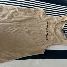 Gorilla Mode Tan And Black Tank Men’s Size Medium