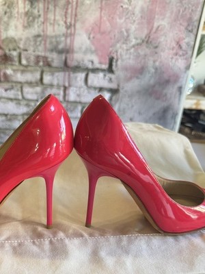 Jimmy Choo Anouk Fuschia Hot Pink Patent Leather Size 36.5